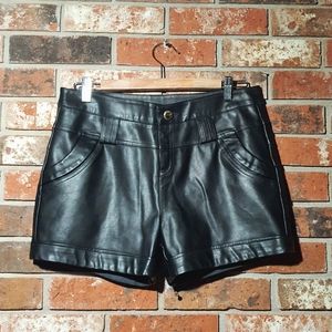 EUC faux leather shorts